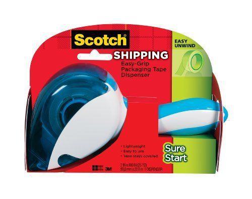 Scotch easy-grip packaging tape dispenser - holds total 1 tape[s] - (dp1000) for sale