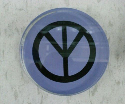 New glass Paper weight peace sign office desk job
