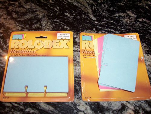 ROLODEX REFILL CARDS  -  PACK OF 100  -  3&#034; x 5&#034;   -NEW