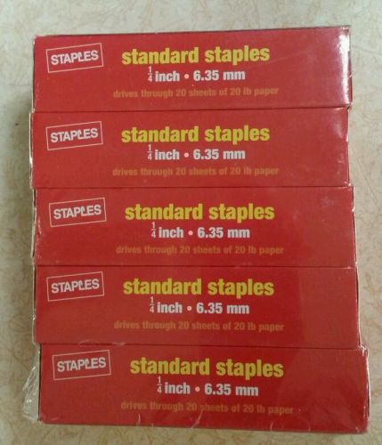 Staples Standard Staples 5 Pack  Total of 25,000