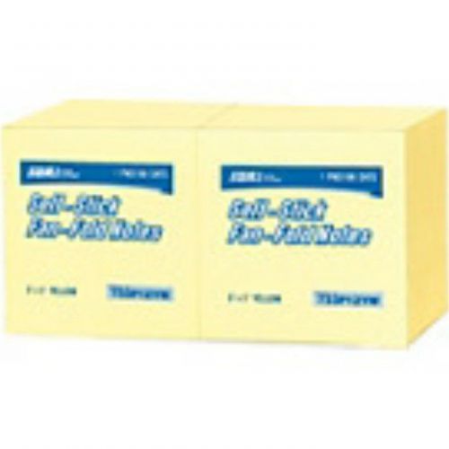 QUILL 7-384-YW:  Sticky Notes in Yellow; 13 x 3&#034;   12 PADS