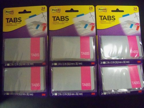 Post-it Tabs, Pink/Blue 144 Tabs-2 x 1.5  (6 pk) w/ mobile cover for on the go!