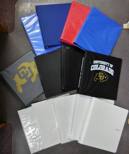 Assortment thin 3-ring binders! Good condition, .5&#034;-1.5&#034;, college FREE SHIPPING