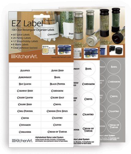 KitchenArt EZ Label  Round with White Text