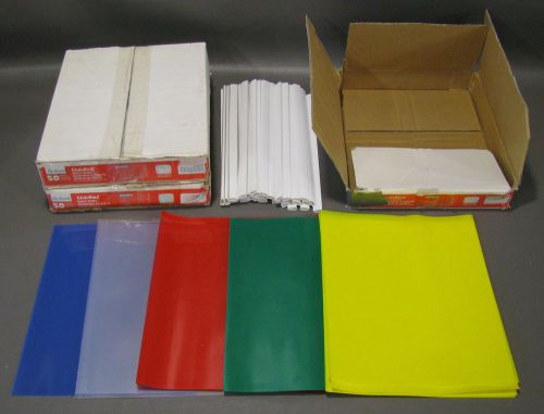 Lot  100 Oxford Glide Bind Report Covers 11&#034; x 8.5&#034; Letter Size - Multiple Color