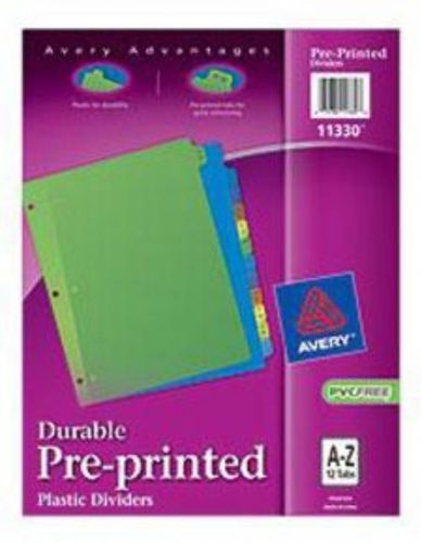 Avery Durable Pre-Printed Plastic Dividers 11330 A-Z 12-Tab Set