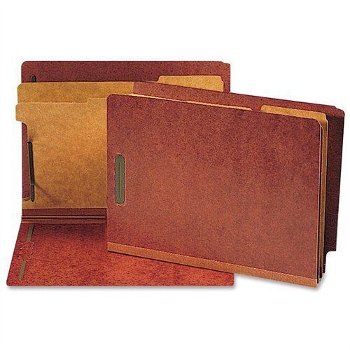 Smead 29860 Red End Tab Pressboard Classification Folders With Safeshield