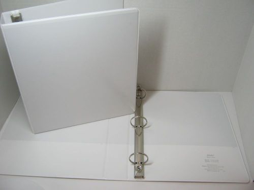 1-1/2&#034; Simply™ 23729 1.5 inch White 3 Ring Binders with Round Rings 12/Pack