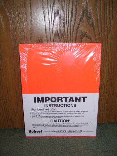 Hubert laser basics signage 1.5&#034;  red printable dayglow dots new sealed package for sale