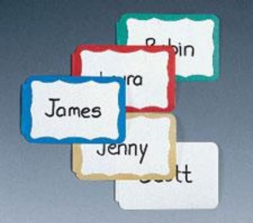 C-Line Name Badges Red Border 2-1/4&#039;&#039; x 3-1/2&#039;&#039; 100 Count