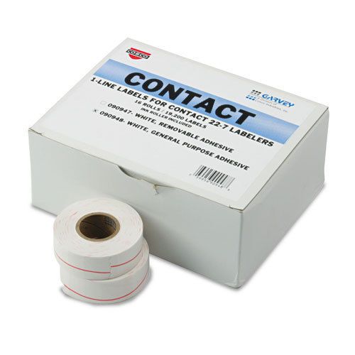 One-Line Pricemarker Labels, 7/16 x 13/16, White, 1200/Roll, 16 Rolls/Box