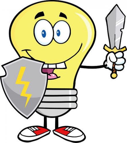 30 Custom Yellow Knight Light Bulb Personalized Address Labels