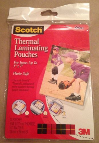 Scotch Thermal Laminating Pouches, 5.3 In x 7.3 Inches