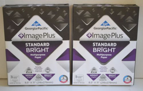 2 Reams Geogia-Pacific Image Plus Multipurpose Paper 500 Sheets Each 8.5&#034; X 11&#034;