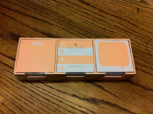 Kate Spade Post-It Notes - Peach Color