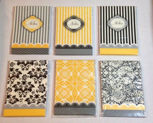 Michaels&#039; Journal Notepad Lot of 6 Different Designs Flap closure 5x7 NEW