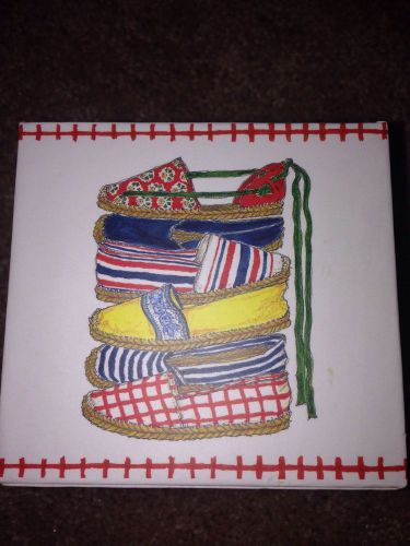 Susan Wallace Barnes Espadrille Note Cube NEW $14.95