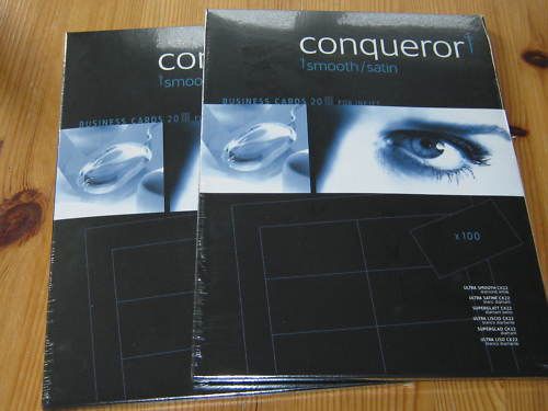 2 CONQUEROR SMOOTH/SATIN BUSINESS CARDS FOR INKJET