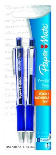 Paper Mate Profile Elite Retractractable Ballpoint Pens - Blue Ink (pap1776377)