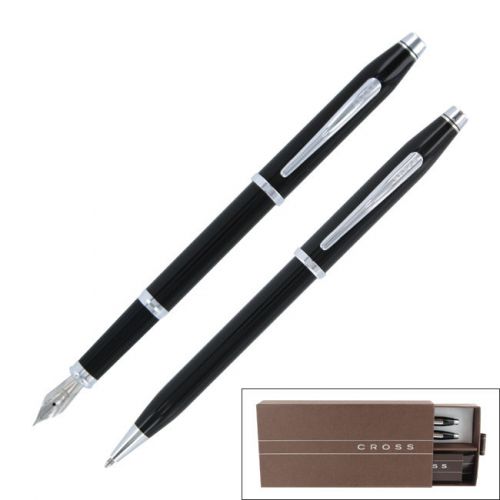 Cross Century II Black Duo Fountain Pen / Ball Pen Set