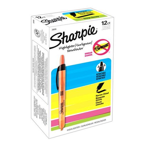 Sharpie Accent Retractable Pen Orange Highlighter 1 Bx