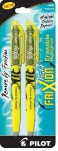 Pilot Frixion Highlighter - Chisel Marker Point Style - Yellow Ink - (pil46505)