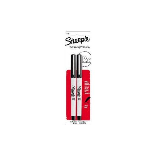 Brand New Sharpie Ultra Fine Point Permanent Markers 2 Black Markers(37161)