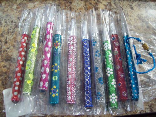Set of 10 Decorative Colorful Sparkle Pens