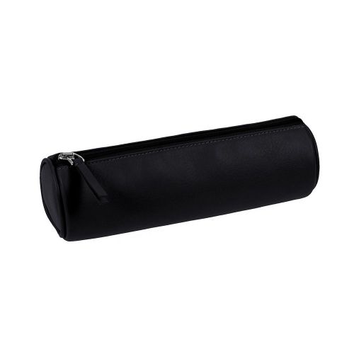 Round pencil holder - Black - Smooth Calfskin - Leather