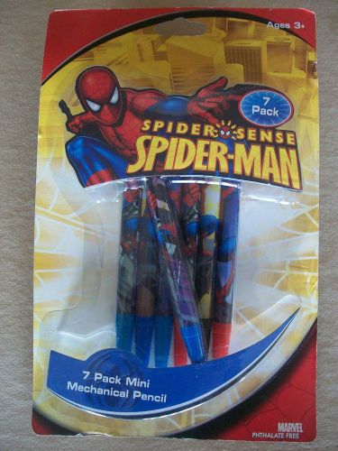 Marvel Spider-Man 7 Mini Mechanical Pencils By Tri-Coastal Design NEW IN PACKAGE