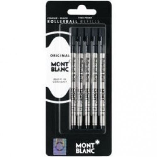 Montblanc rollerball refills, black  fine 107883 5-pack for sale