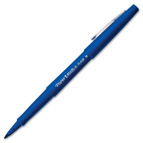 Paper mate flair point guard pen - medium pen point type - blue ink - (8410152) for sale