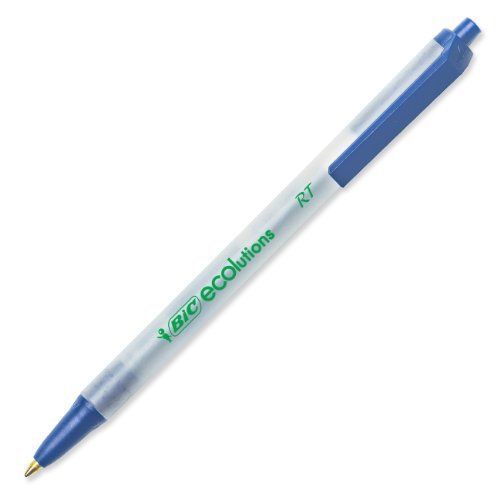 Bic Ecolutions Ballpoint Pen - Medium Pen Point Type - Blue Ink - (csem11be)