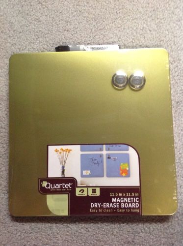 Metallic Green Contemporary Quartet Magnetic Dry Erase Board 11.5&#034; x 11.5&#034;