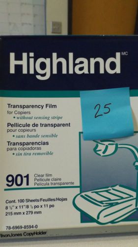 Highland brand 901 Transparency Film for copiers - 25 sheets