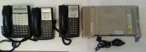 Avaya partner acs r3 control unit &amp;(1)avaya 18d &amp; (2) 6d&#039;s black phone series ll for sale