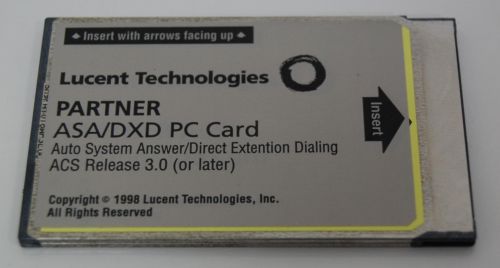 LUCENT PARTNER AXA/DXD ANSWER/DIALING PC CARD ACS 3.0+12C2 R2.0 (S1-2-11A)