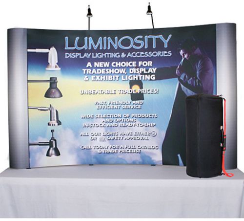 8&#039; wide table top curved full graphics pop-up displays for sale