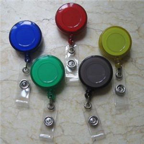 50 x id card holder reels retractable badge clip reel for sale