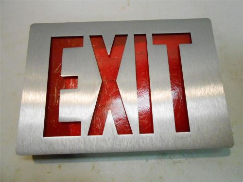 NOS LITHONIA FLORESCENT EXIT SIGN MODEL #F2ESIR 120/277 SINGLE FACED RED LETTER
