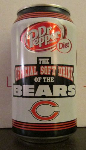 2014 Diet Dr Pepper Chicago Bears Team Logo Can Empty NFL Soda/Pop Aluminum Can