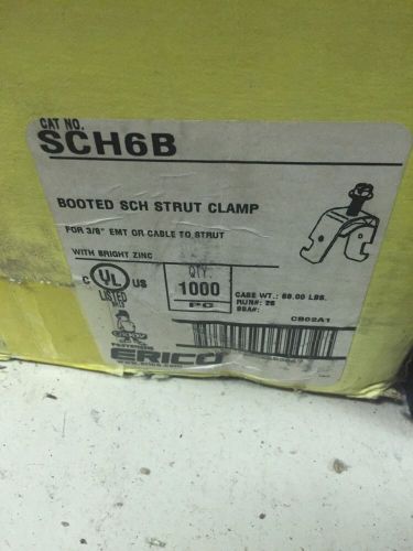 Box 1000pc erico caddy fasteners sch6b booted sch strut clamp for 3/8&#034; emt/cable for sale