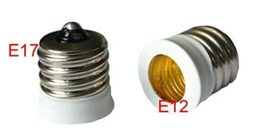 Toplimit 4 pack e17 to e12 lamp light bulb socket adapter white for sale