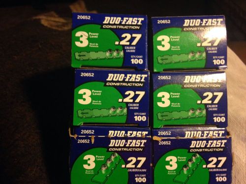 Duo-Fast .27 Caliber Green Power Load Strips- 100 Count  20652 -6 Boxes