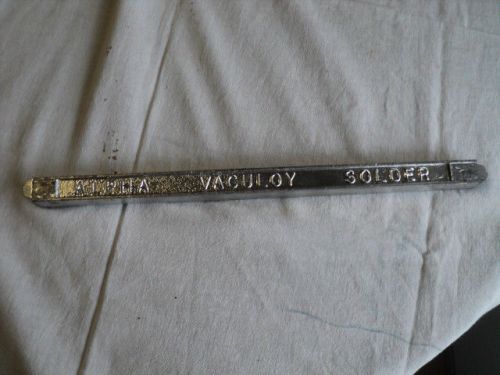 Alpha vaculoy solder bar 63/37 1.7 lbs. for sale