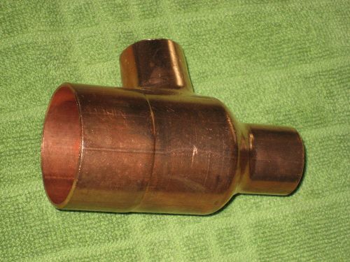 Nib lot of 2 - 1 1/2 inch x 3/4 x 3/4 copper tee for sale