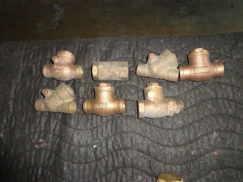 1/2 inch and 3/8 inch  Brass  check valves. QTY 9