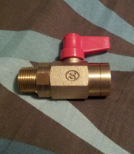 Red handle 3/8&#034; M x F 1/4 turn Brass Ball valve