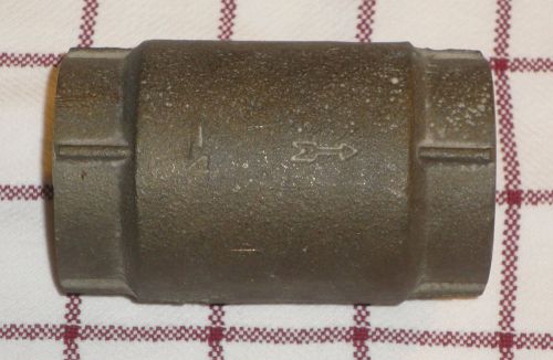 Brass in-line spring check valve, 1.25&#034; (1 1/4 in.) usa made. great quality. for sale