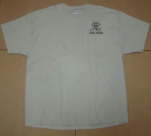&#034;Route 66 Gold Miners&#034; Tan T-Shirt 2XL  XXL w/Pocket